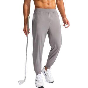 Men's Golf Joggers Pants with Zipper Pockets Stretch Sweatpants Slim Fit Joggers